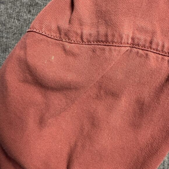 Free People Denim Lou Jean Babydoll Dress Womens Small Rust Balloon Sleeves - Picture 10 of 10